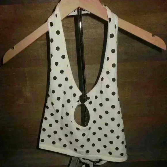 Zara Polka Dot Halter Top - M-L - Picture 1 of 2